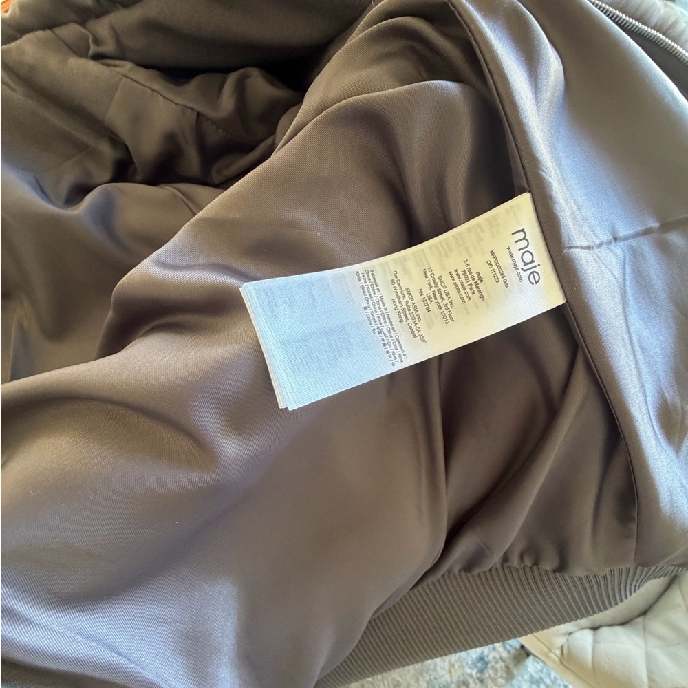 Maje fur bomber jacket, M - Picture 5 of 8